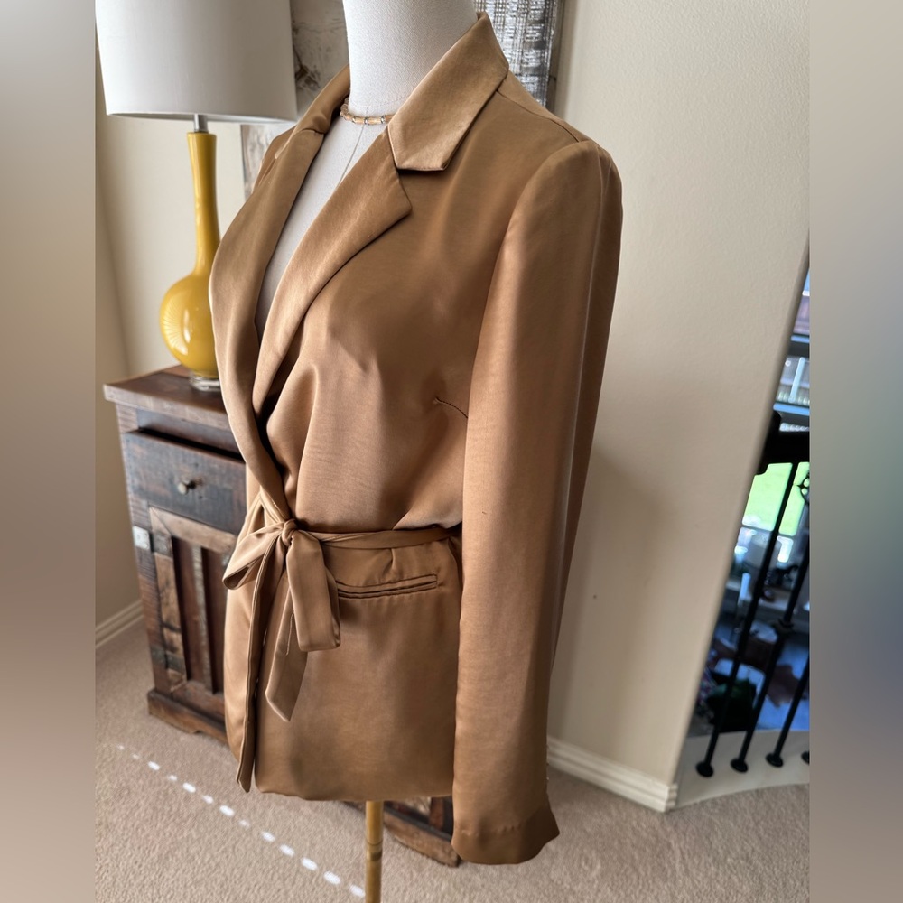 Sam Edelman Gold Lyra Blazer - Size M - Picture 5 of 13